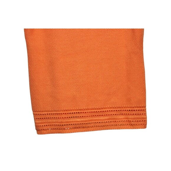 Soft Surroundings Sleeveless Sweater Large Pastel Orange Crochet Knit Boho Beach - Picture 10 of 11